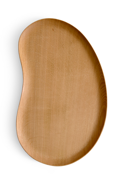 Reclaimed White Oak Wood Tray - Bean Large