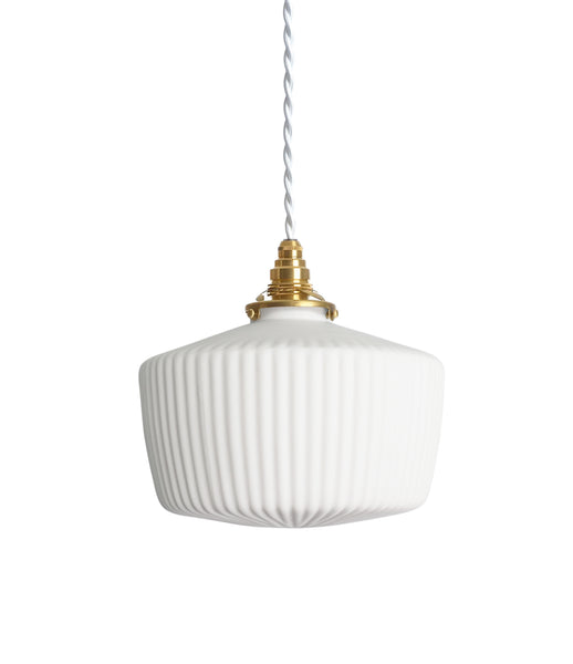 Porcelain Pendant - Ridge Drop L