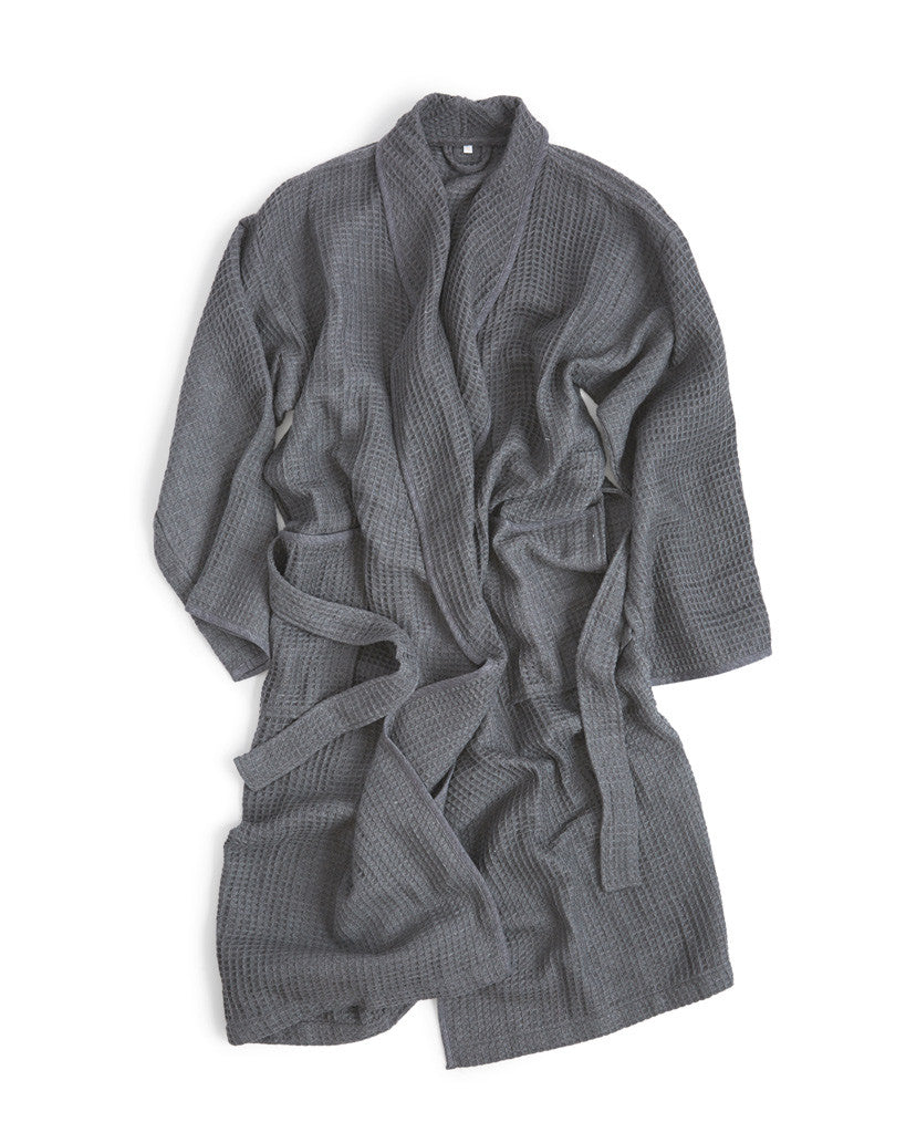 Air Waffle Bathrobe - Grey Nalata Nalata Air Waffle Bathrobe - Grey Nalata Nalata