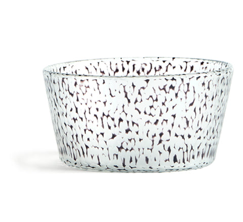 Square Glass Carved Bowl