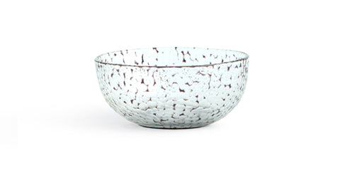 Small Glass Carved Bowl