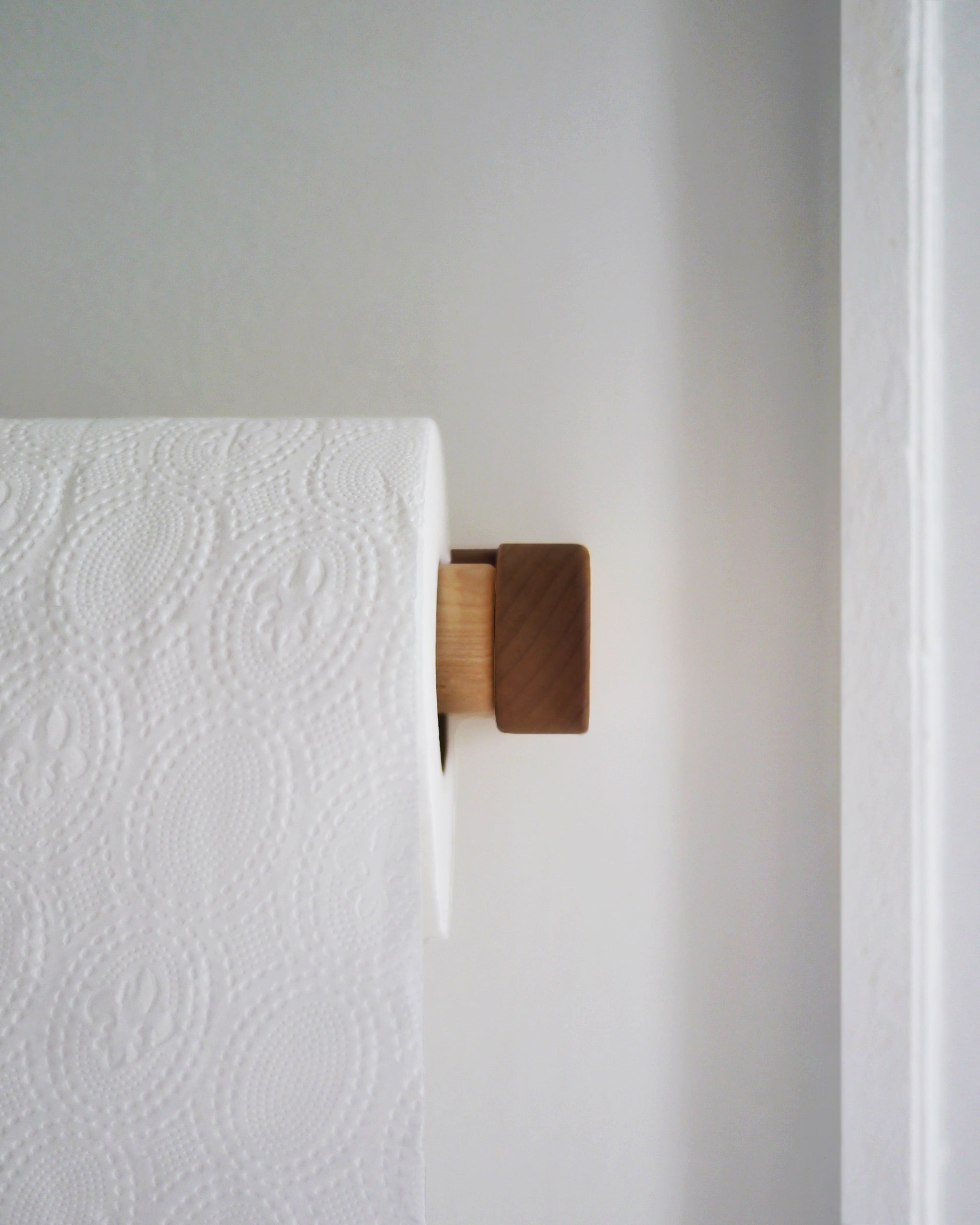 Toilet Paper Holder with Black Walnut Shelf for Bathroom,Wall Mounted Toilet  Paper Tissue Holder Double