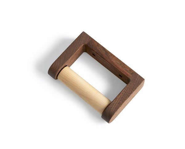 Wood Toilet Roll Holder - Walnut