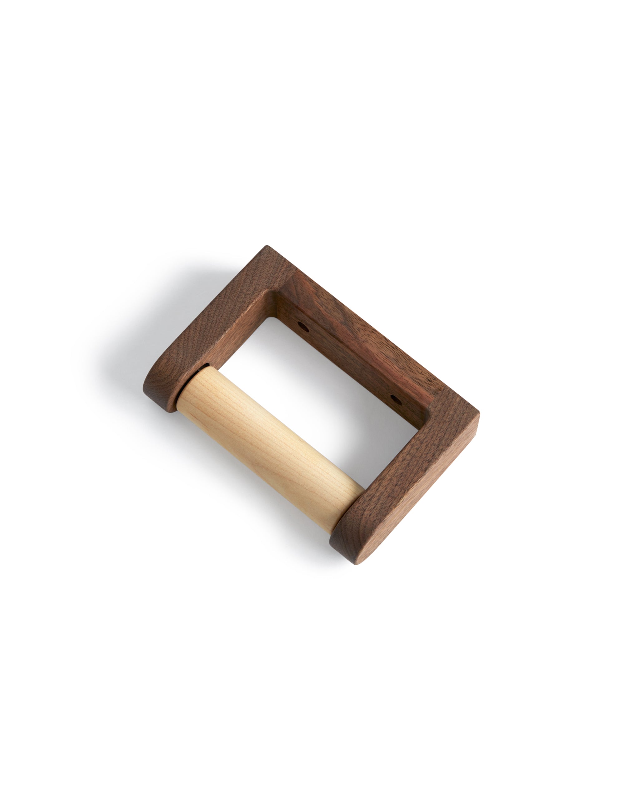 Red Oak Toilet Paper Holder With Shelf