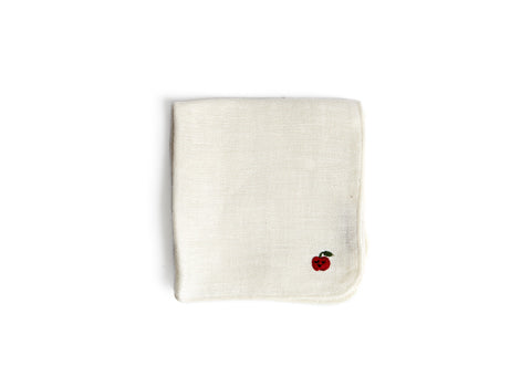 Embroidered Handkerchief Cloth - Apple