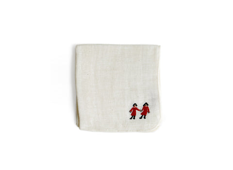 Embroidered Handkerchief Cloth - Friends