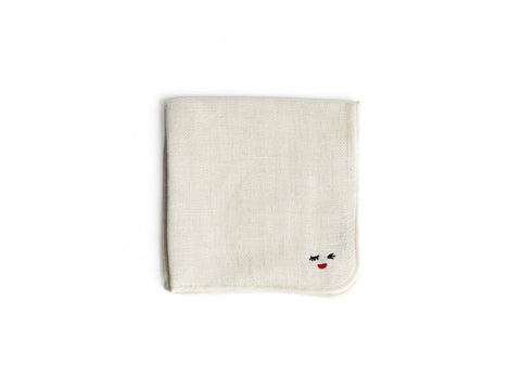 Embroidered Handkerchief Cloth - Wink