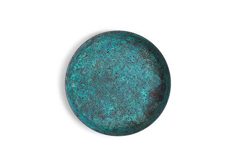 Oxidized Copper Dish - Green