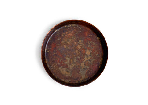 Oxidized Copper Dish - Red