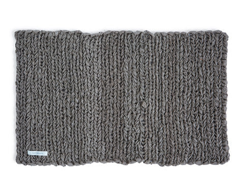Knitted Linen Floor Mat - Natural