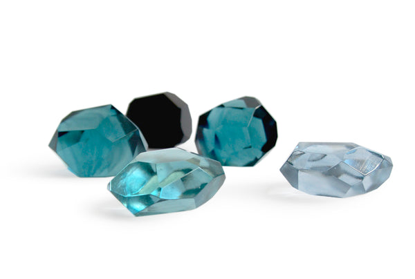 Reclaimed Blue Jewelry Cut Paperweight