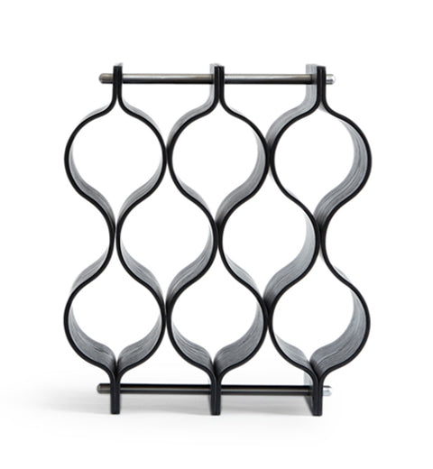 Wood Wine Rack - Black Ash