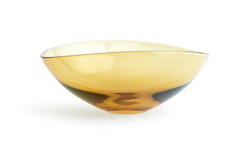 Glass Lotus Bowl Large - Amber (OUT OF STOCK)