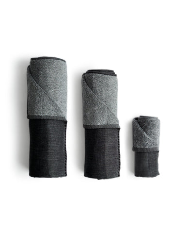 Zen Charcoal Towels - Dark Gray - Towel Set - 1 face, 1 hand, 1 body