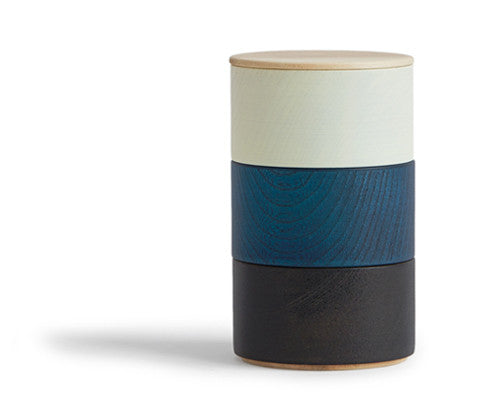 Border Three Tiered Containers - Navy, Ivory, Black (OUT OF STOCK)