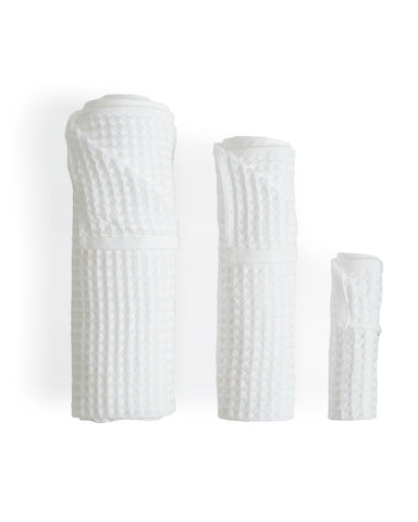 Air Waffle Towels - White - Towel Set