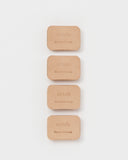 Backside of leather shoe by Artek and Hender Scheme on a  gray background