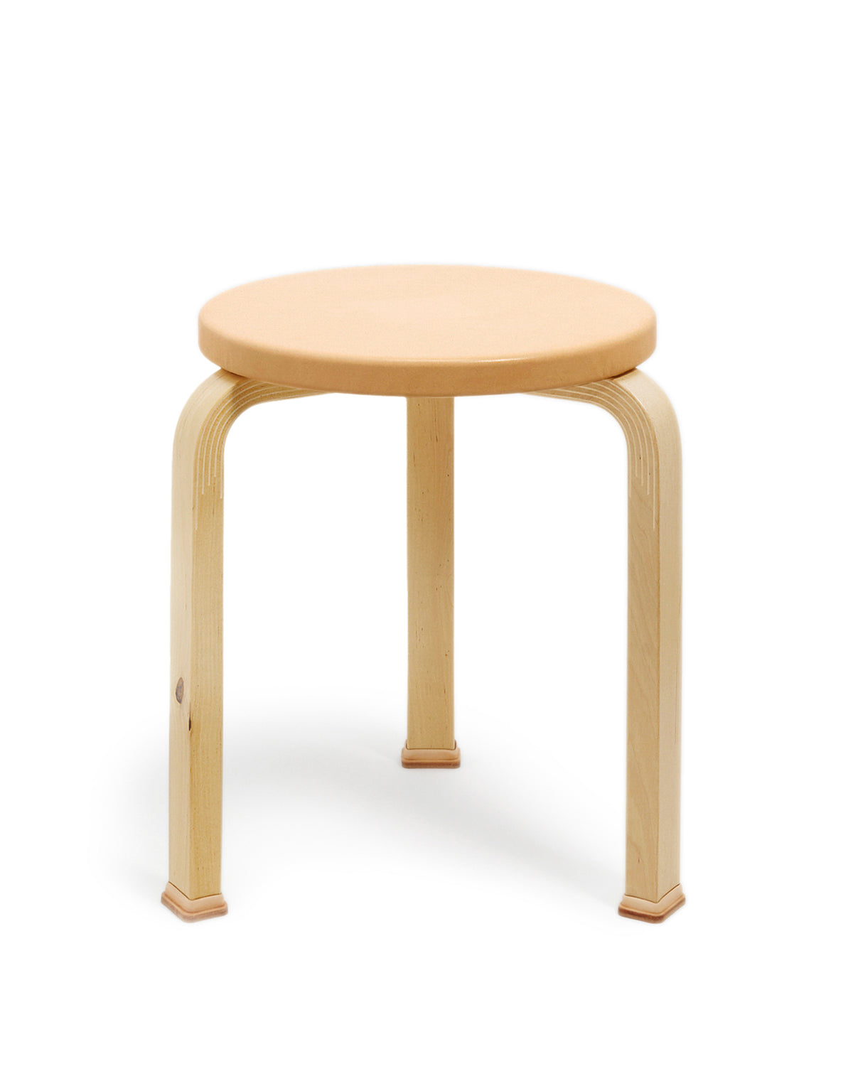 Stool with shoes by Artek and Hender Scheme on a white background