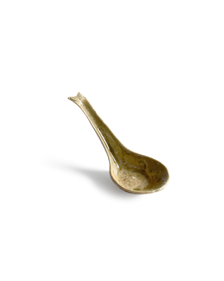 Ceramic Soup Spoon - Pine Ash