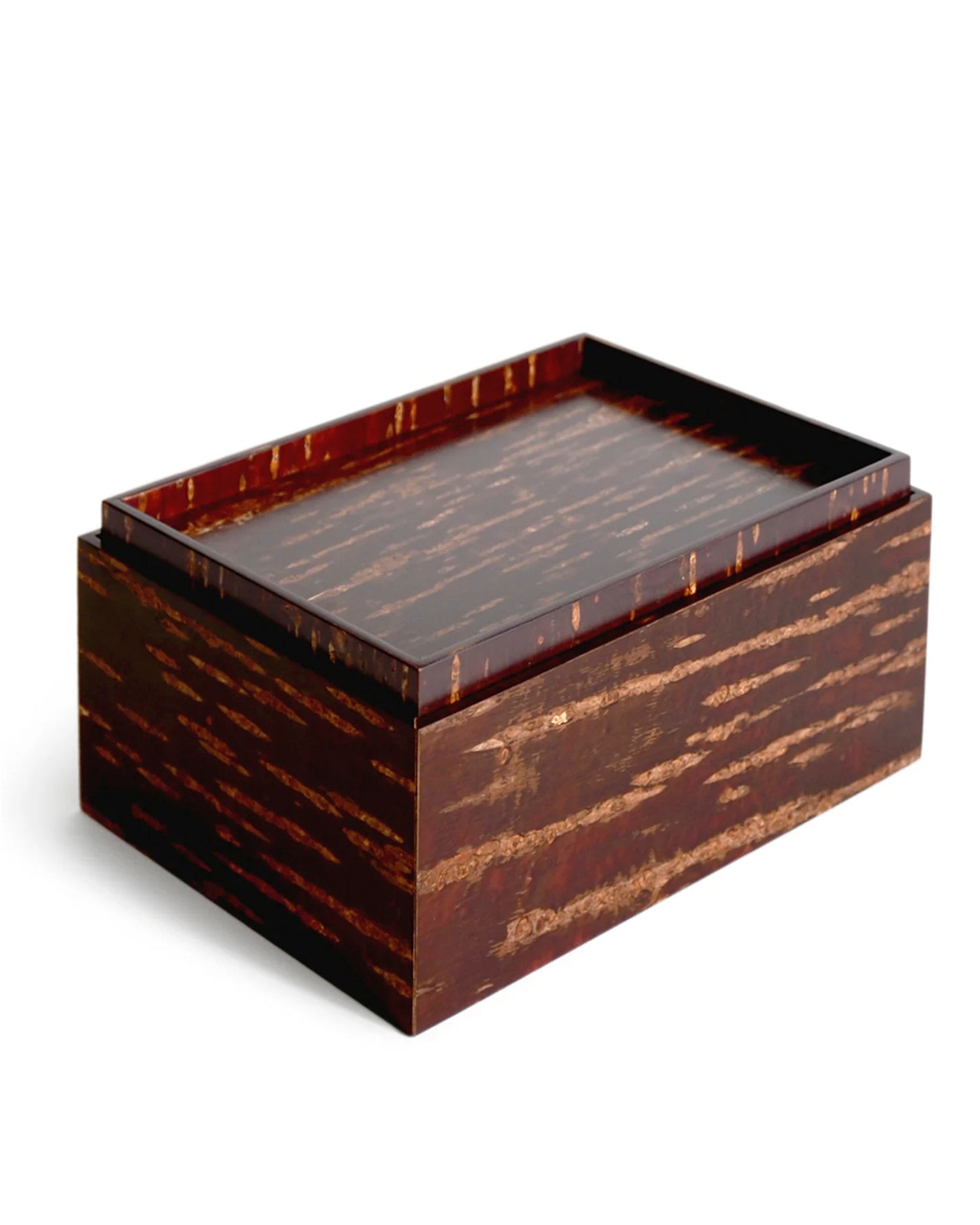 Cherry Bark Tea Box with Tray