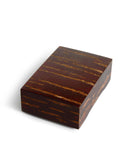 Rectangular smooth wooden box by Denshiro on a white background