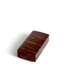 Small rectangular smooth wooden box  by Denshiro on a white background
