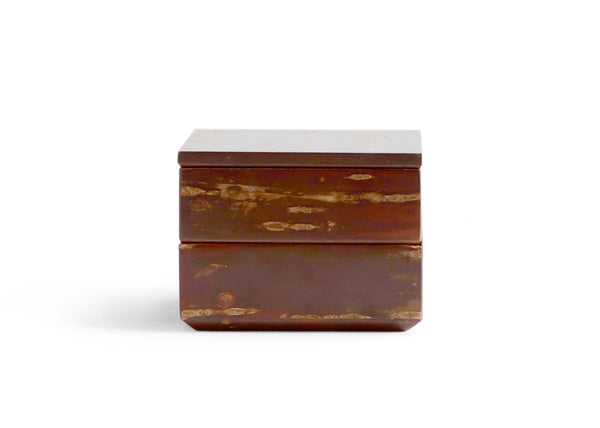 Smooth Cherry Bark Tiered Storage Box