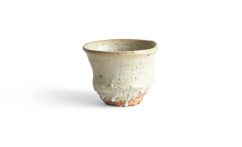 Anagama No.38 - White Sake Cup - Wide