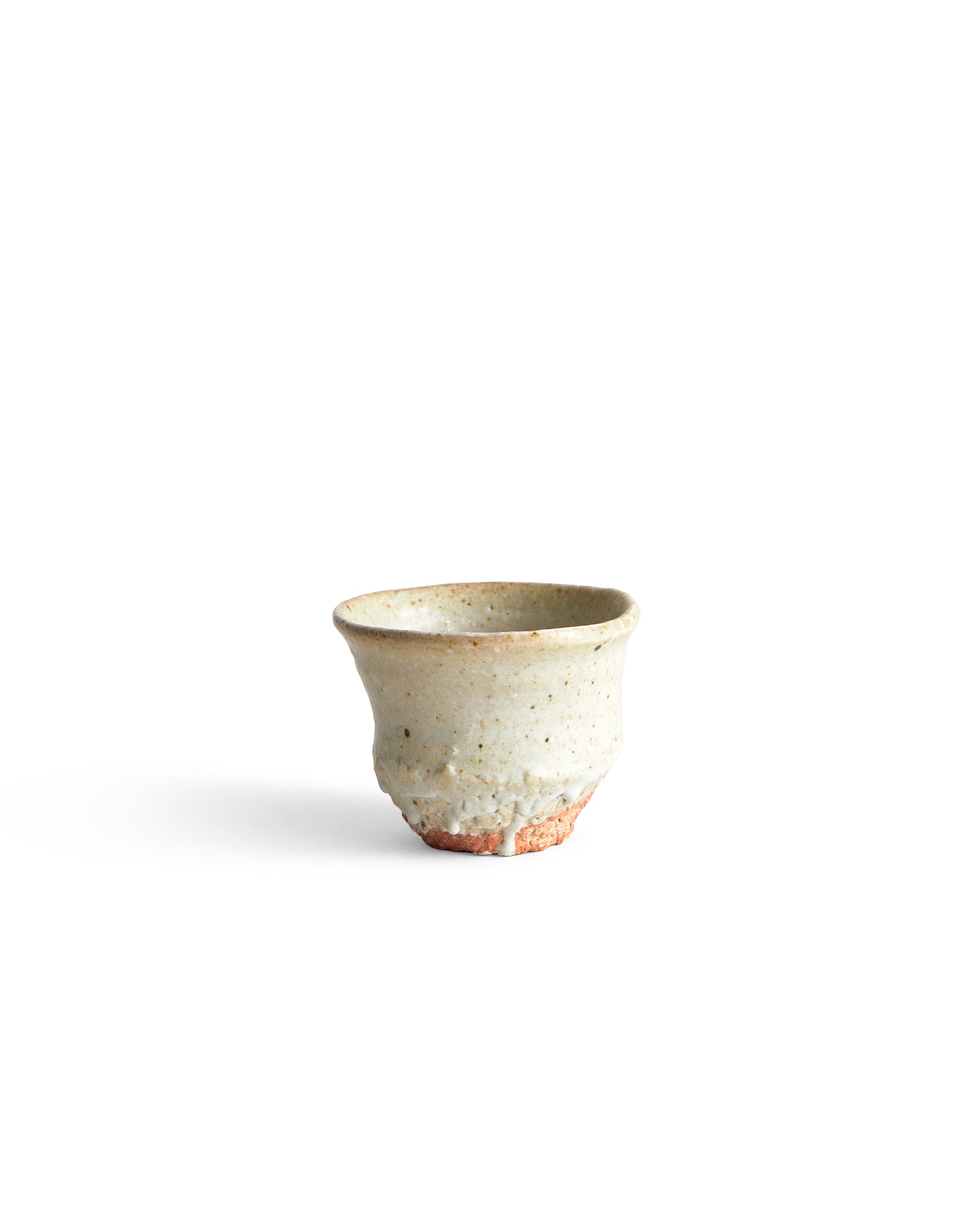 Anagama No.38 - White Sake Cup - Wide