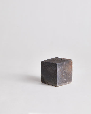 Anagama No.19 - Black Cube Vase