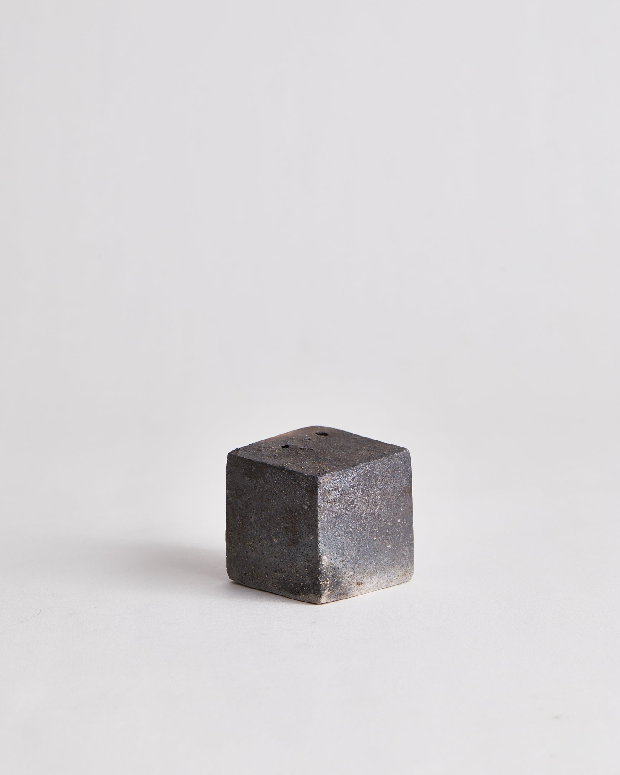 Anagama No.19 - Black Cube Vase