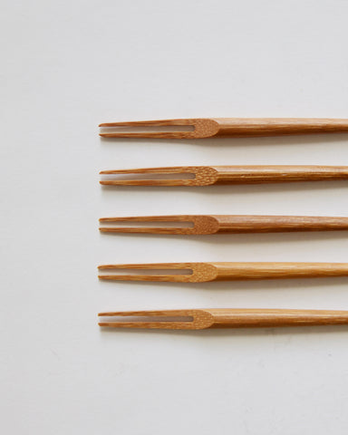 Bamboo Shirasagi Forks - Set of 5