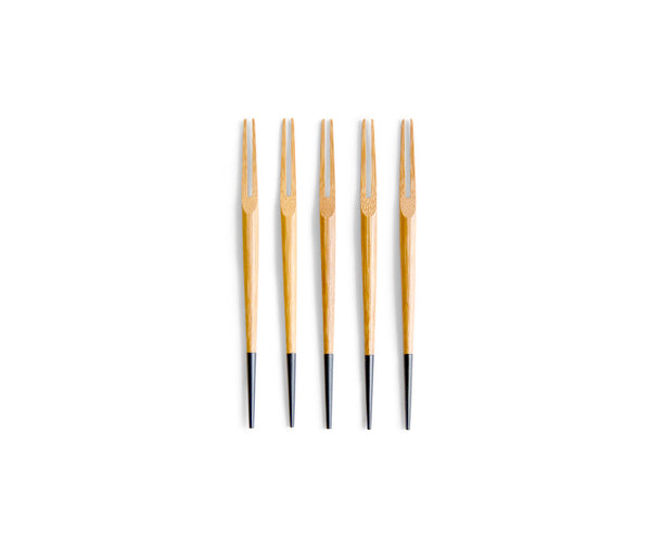 Bamboo Shirasagi Forks - Set of 5