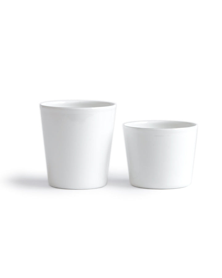 White Kaico Enamel Cup small and large