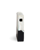 Black and White Hanging Vase by Masanobu Ando on a white 