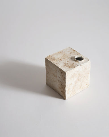  Cube Clay Glazed Vase by Masanobu Ando on a gray backround
