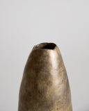 Up-close of top of Gold Vase by Masanobu Ando on a gray background