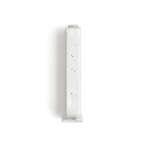 Short White Sculpture Vase with Foot (OUT OF STOCK)