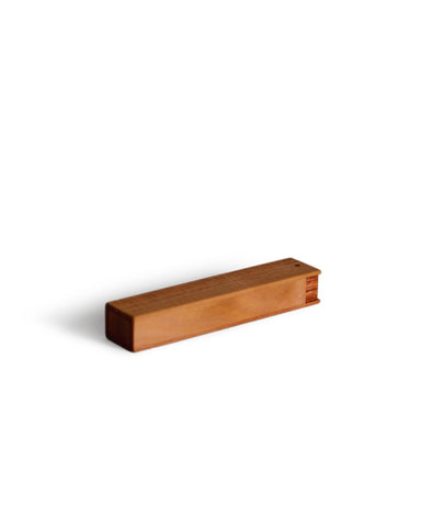 Cherry wood toothpick case by Nalata Nalata and Tanno on a white background