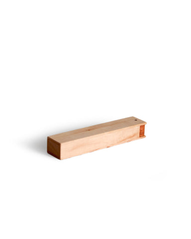 Maple wood toothpick case by Nalata Nalata and Tanno on a white background