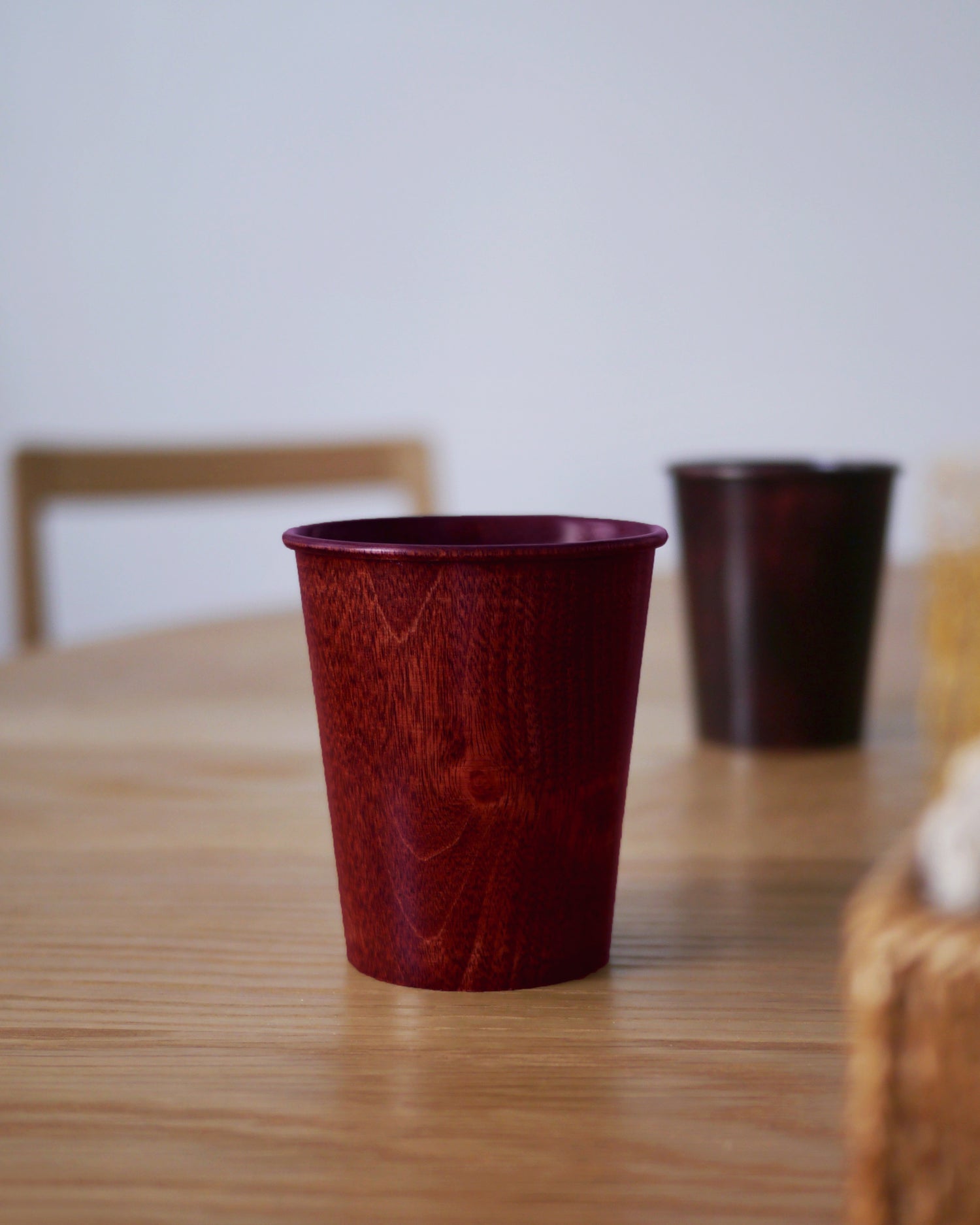 Wood Cup - Vermillion Urushi