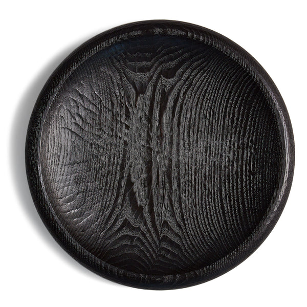 Noir Round Curved Rim Platter