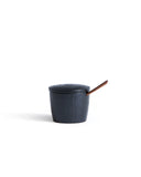 Noir Lidded Spice Bowl with Walnut Spoon