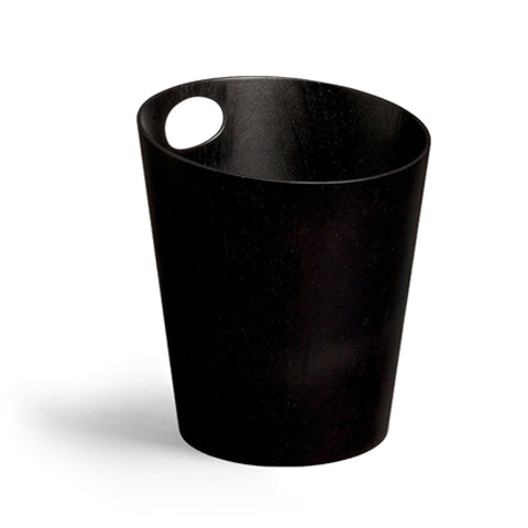 Black Ash Paper Waste Basket with Handle