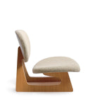 Side view of Teiza Isu Chair by Tendo Mokko on a white background
