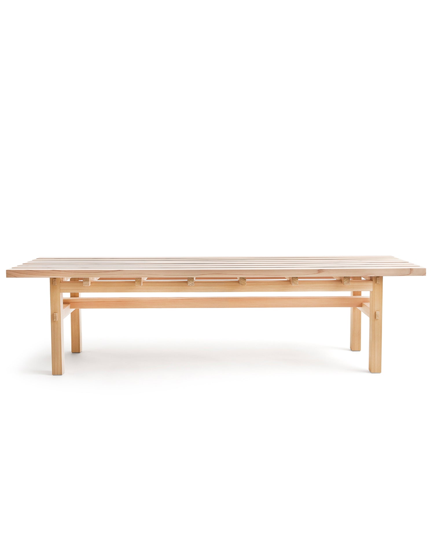  Cedar Wood Bench by Time and Style on a white background