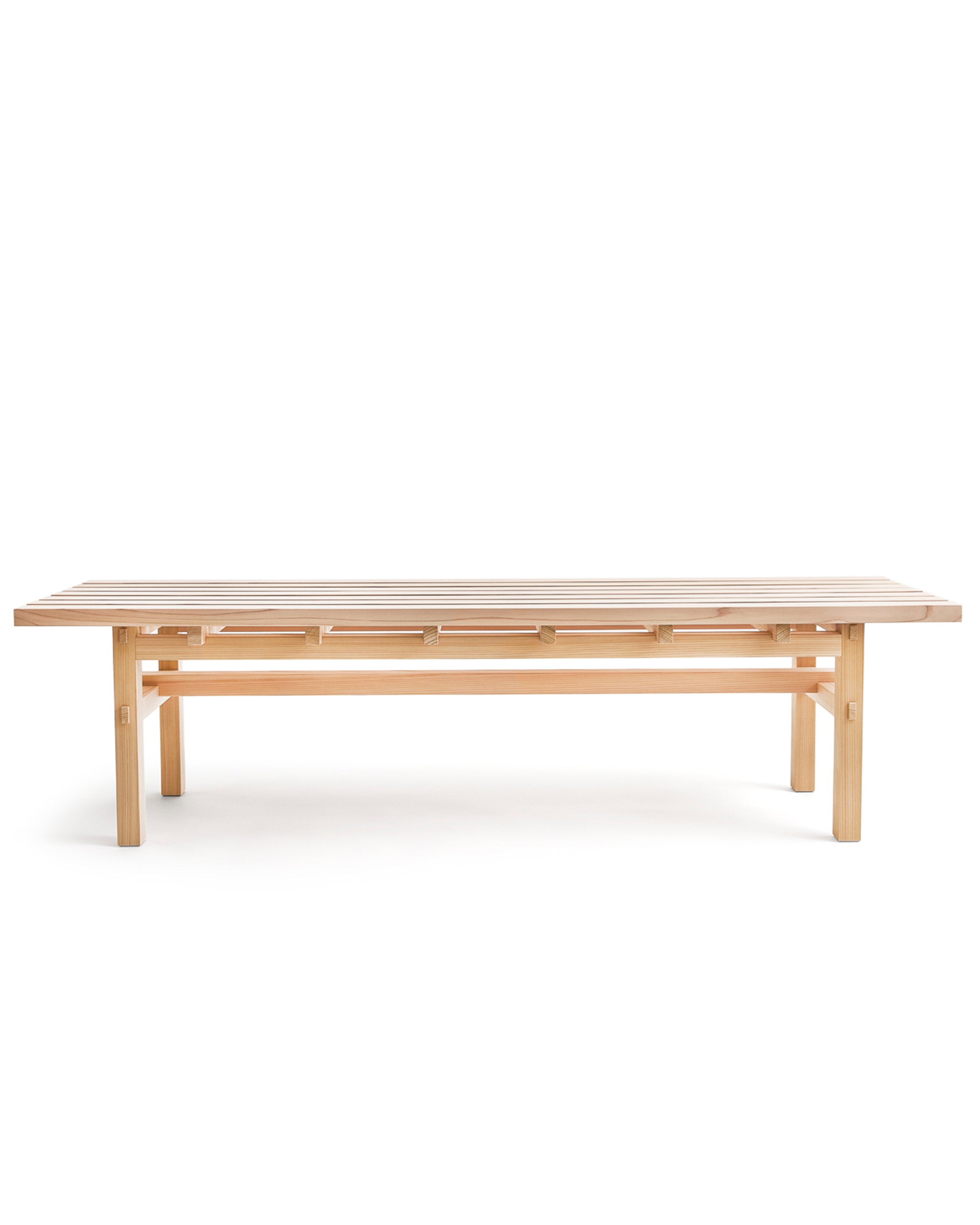  Cedar Wood Bench by Time and Style on a white background