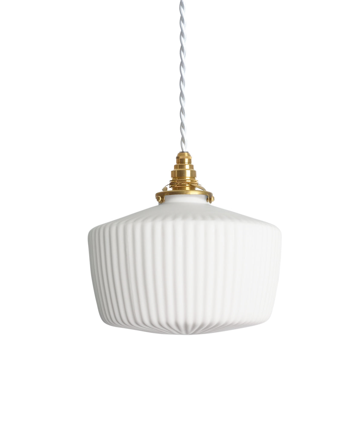 Porcelain Pendant - Ridge Drop L