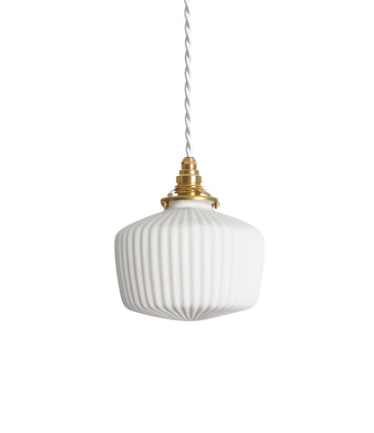 Porcelain Pendant - Ridge Drop M - Close