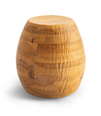 Wavok Stool and Side Table - Japanese Cedar